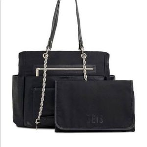 Beis black diaper bag